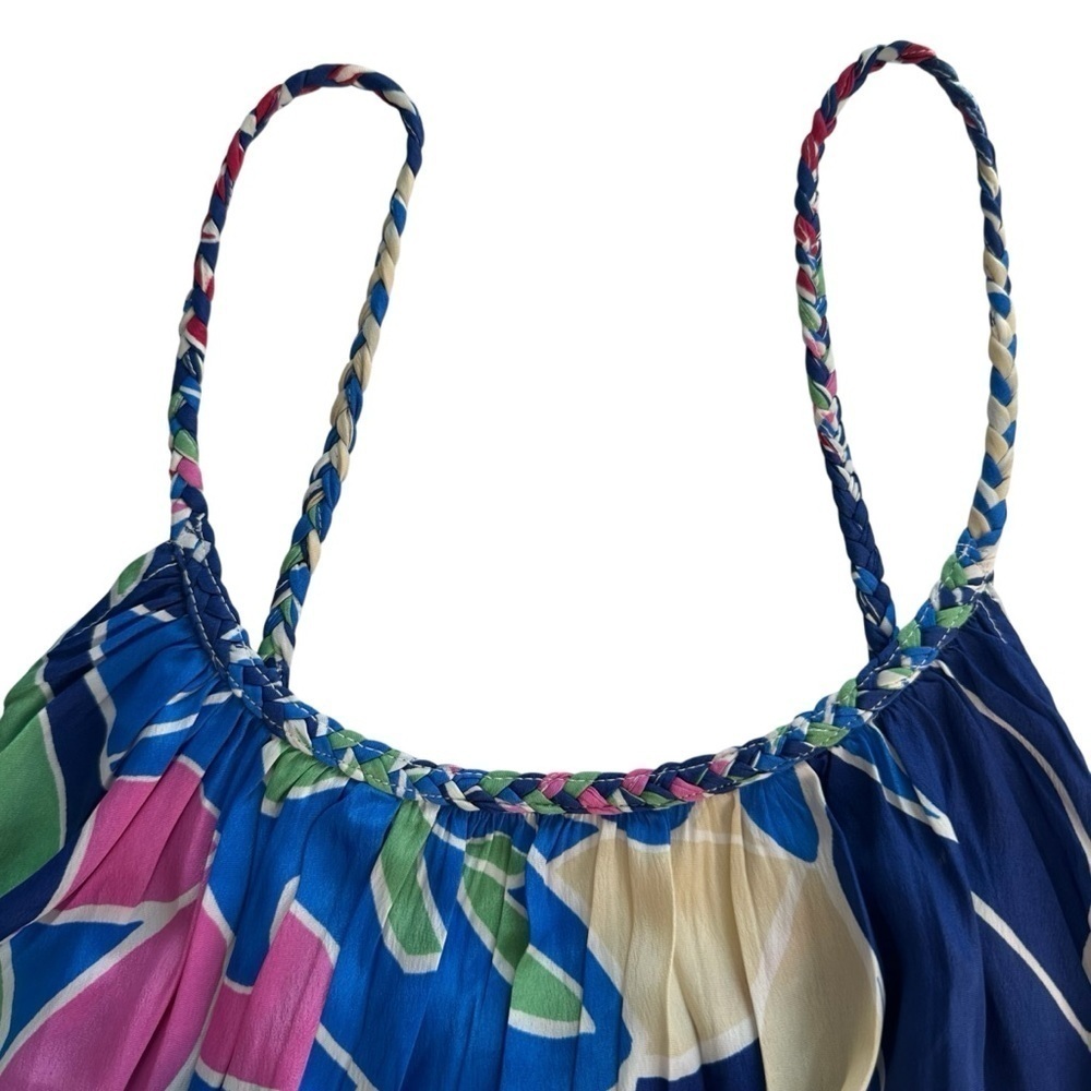 NEW True Destinations Maxi Sun Dress Swim Coverup Tropical Leaf Print, Medium - Picture 3 of 10